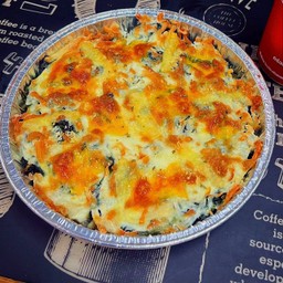 ผักโขมเห็ดอบ6ชีส