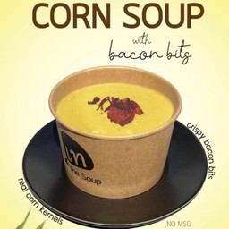 ซุปข้าวโพดเบคอน                         Corn soup with Bacon bits