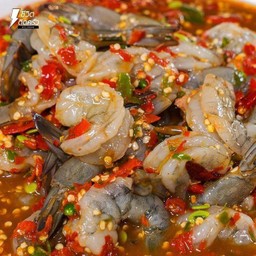 ยำนัวกุ้งสดน้ำปลาร้า