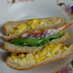 แซนวิชสุขภาพข้าวโพดอย่างเดียว