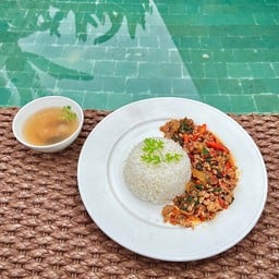 [อร่อยซ่ากับโค้ก] ข้าวผัดกะเพรา +  โค้ก ออริจินัล (กระป๋อง)
