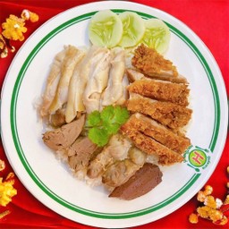 ข้าวมันต้ม+ทอด+เครื่องใน (ธรรมดา)