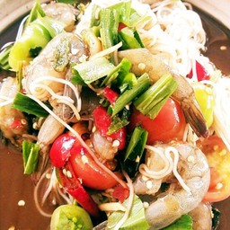ตำขนมจีนกุ้งสด