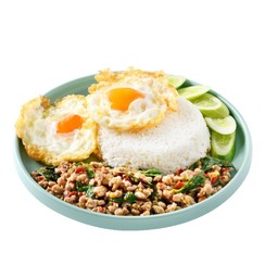 ข้าวกะเพราถาดหมูสับ
