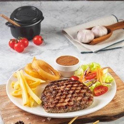 สเต็กหมูพริกไทยดำ