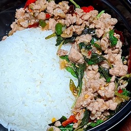 ข้าวกระเพราหมูสับ