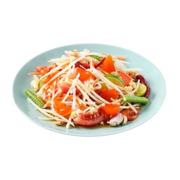 ส้มตำไทยไข่แดงเค็ม