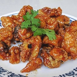 ข้าวหน้าไก่ทอดรวนเค็ม