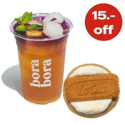 Smore Cookie + Lychee Pea Green Tea (16oz)