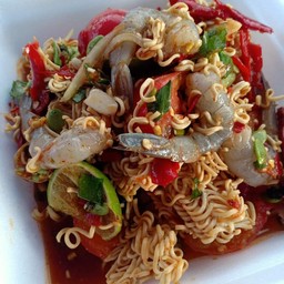 ตำมาม่ากรอบกุ้งสดปลาร้า