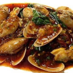 หอยลายผัดพริกเผา