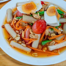 ตำไหลบัวไข่เค็ม(ไม่ปลาร้า)