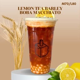 Lemon Tea Barley Boba Macchiato