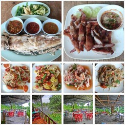 ส้มตำปลาเผาหน้าประปาบ้านโป่ง