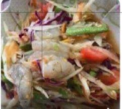 ตำปูปลาร้าใส่กุ้งสด