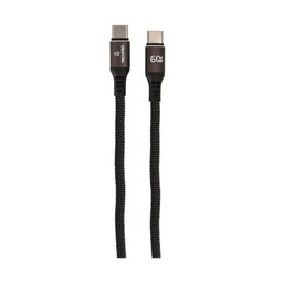 TECHPRO USB-C to USB-C 60W 1M TP-C02 - Nylon Black Grey