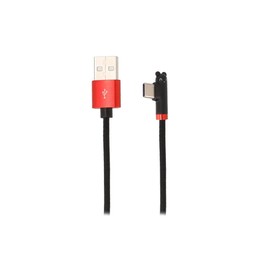QPLUS USB-A to USB-C Cable 90 Degree Charging & Data 1M. Red
