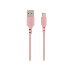 QPLUS USB-A to USB-C Cable 2.4A Candy 1M. Pink