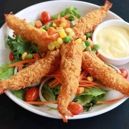 สลัดกุ้งทอด