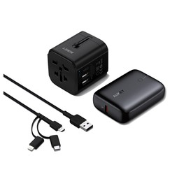AUKEY World Travel Kit 3-in-1 (TK-4) Black