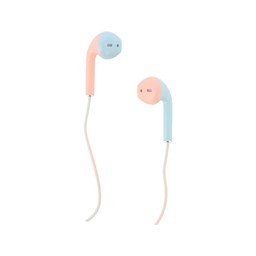 QPLUS Two-tone Wired Headphone 3.5mm Grey White
