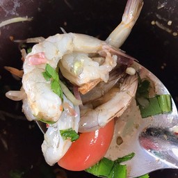 ตำปลาร้ากุ้งสด