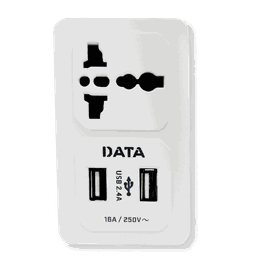 CS@ DATA Universal Adapter 1 Way 2 USB AL36 White