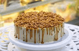 Coffee Caramel Almond Cake