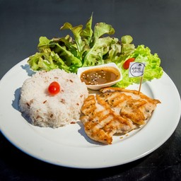 ข้าวหน้าสเต็กไก่