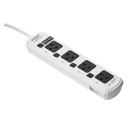 Anitech Plug 4 Way 4 Switch 5 M. TIS. H7054 White