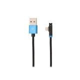 QPLUS Lightning Cable 90 Degree Charging & Data 1M. Blue