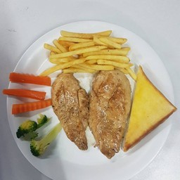 [อร่อยซ่ากับโค้ก] สเต๊กไก่ +  โค้ก ไม่มีน้ำตาล (ขวด) 