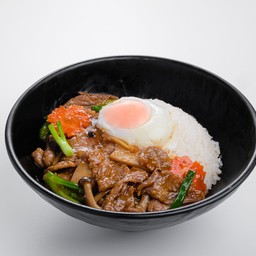 ข้าวไก่ผัดน้ำมันหอย