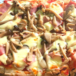 พินซ่า แฮมเห็ด Pinsa Ham & Mushroom