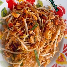 ผัดไทยวุ้นเส้นกากหมู