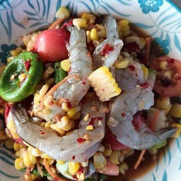 ตำข้าวโพดกุ้งสดปลาร้า