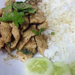 ข้าว+ไก่กระเทียม