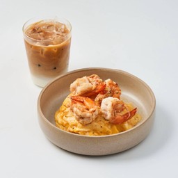 Set BB4 Rice with Scrambled Eggs Prawns with drink