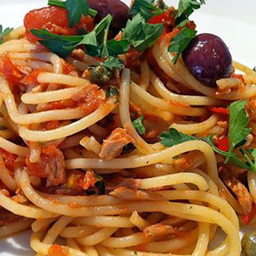 พาสต้าทูน่าในซอสมะเขือเทศ Pasta Tuna tomato sauce