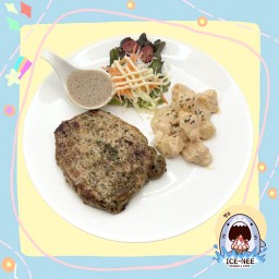 สเต็กหมูพริกไทยดำ