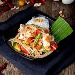 Papaya Salad With Salted Egg