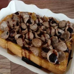 ปังปิงเนย+โกโก้ครัน+ราดช็อคโกแลต