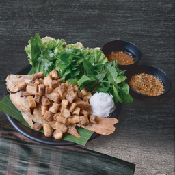 เมี่ยงปลาทับทิมทอด(แป๊ะซะอีสาน)