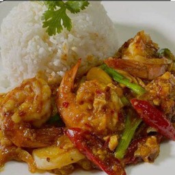 ข้าวราดน้ำพริกเผา