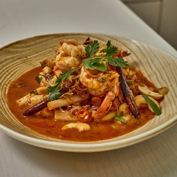 ยำไหลบัวกุ้งสด
