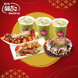 ซุปเปอร์คอมโบ รสดั้งเดิม 10ลูก+โอโคโนมิยากิ+ยากิโซบะ+มัทชะ 3