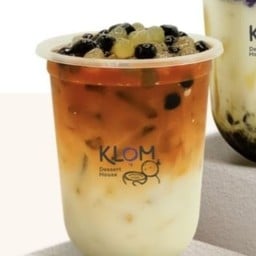 ชาไทยไข่มุก (ไข่มุกทำจากมันม่วง มันส้ม)