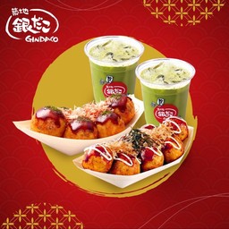 คอมโบ 6 ทาโกะยากิ รสดั้งเดิม 6+รสเทอริยากิ 6+มัทชะ 2