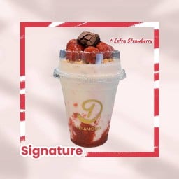 (พิเศษสตรอว์)FRESH MILK & STRAW 9DIAMOND (นมสดสตรอว์เบอร์รี่ปั่น)