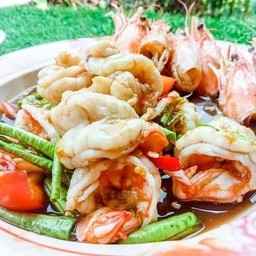ตำถั่วกุ้งสุก